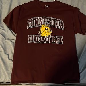 a champion, mens large, maroon and yellow t-shirt